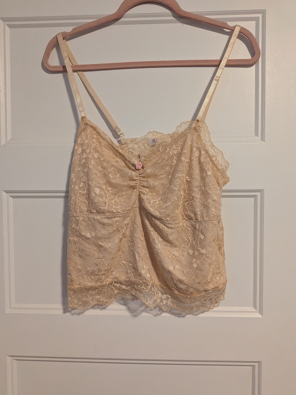 Lace Cami Tank Top - Cream